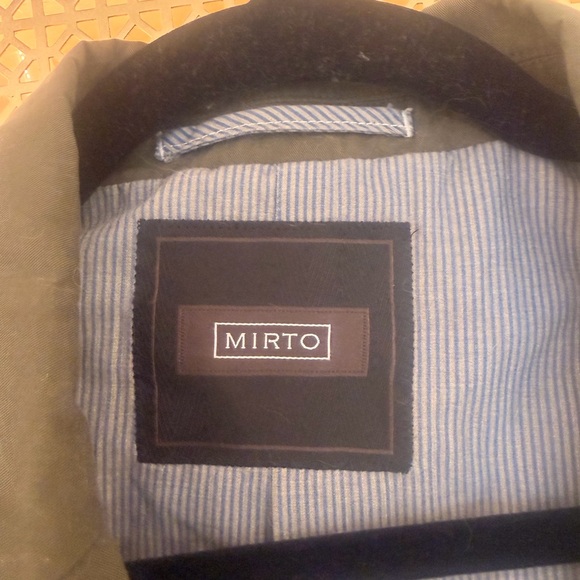 Mirto Olive Green Blazer with Button Details! 100% cotton European 50/40 - Picture 2 of 6